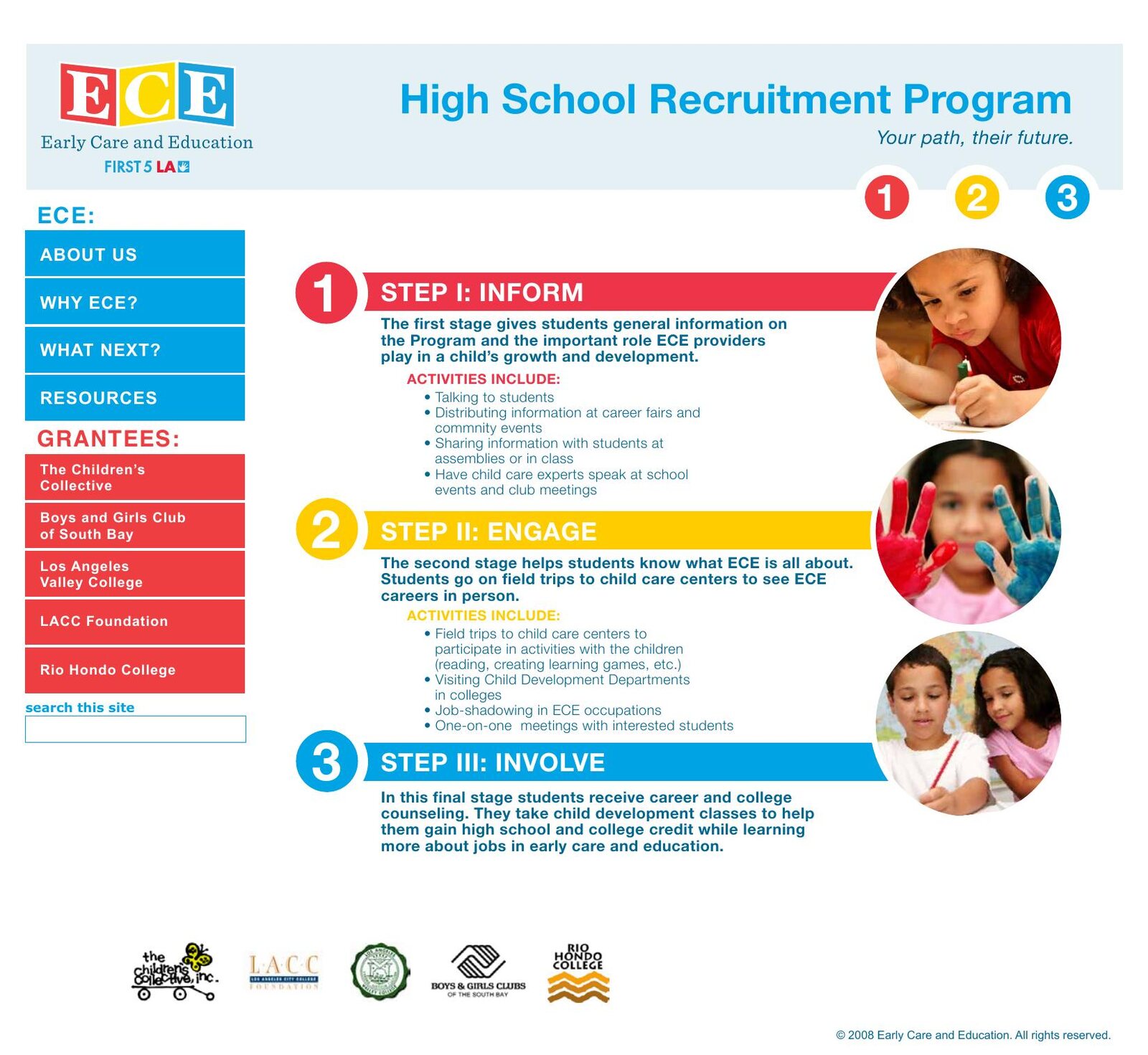 ECE website 1-2-3 program page