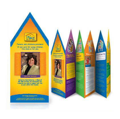 House-shaped educational brochure
